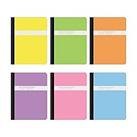 Oxford Poly Composition Notebooks, 6 Pack, College Ruled Paper, 9-3/4 x 7-1/2 Inches, 100 Sheets, Assorted Pastel Covers (64957)