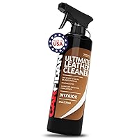 Carfidant Ultimate Leather Cleaner 18oz Kit - Interior, Car Seats, Coach, Auto Dashboards, Purses, Handbags, Furniture, Shoes, Boots, Sofa - Stain Remover