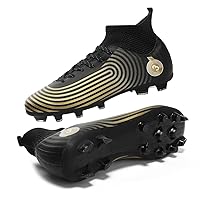 Men's Soccer Shoes TF/AG Cleats Professional High-Top Breathable Athletic Football Boots for Outdoor Indoor