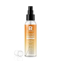 Shine Brown Two-Phase Super Tanning Spray 3.38 Fl. Oz. (100 ml), Deep Tan Accelerator Spray with Natural Oils and Hyaluronic Acid, Effective in Sunbeds & Outdoor Sun, with Sunny Mango Scent