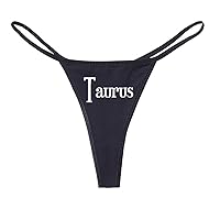 Taurus Zodiac Sign Women's Cotton Thong Bikini