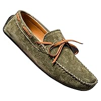 Loafers for Men Casual Moccasins Fashion Suede Lace Slip-on Dress Boat Driving Shoes