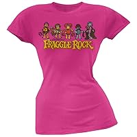 Fraggle Rock - Character Line-Up Juniors T-Shirt Pink