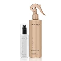 MOEHAIR DUO Pack of Hair Serum and Leave-In Conditioner | Detangles and Eliminates Frizz | Softens and Adds Shine | Hydrates and provides ample moisture | Nourishes and Conditions