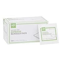 Medline Adhesive Remover Pads, Acetone-Free, 2-Ply, Box of 100