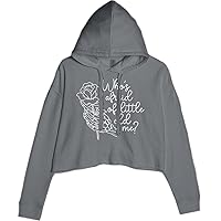 Expression Tees Who's Afraid Of Little Old Me Rose Skeleton Hand TTPD Music Cropped Fleece Hoodie