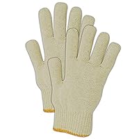 MAGID 13680KWOE KnitMaster Medium Weight 10-Gauge Knit Gloves, Ladies, White (One Dozen)