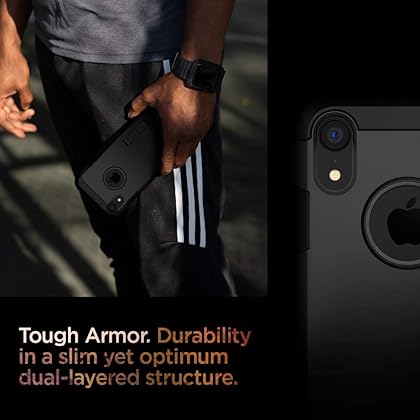 Spigen Tough Armor case Compatible with iPhone XR - Black - 6.1 inches