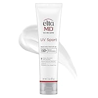 EltaMD UV Sport Body Sunscreen, SPF 50 Sport Sunscreen Lotion, Sweat Resistant and Water Resistant up to 80 Minutes, Formulated with Zinc Oxide, Oil Free, Full Body Sunscreen, 3 oz Tube