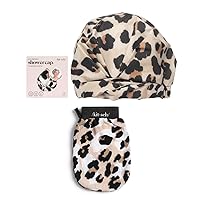 Kitsch Luxury Shower Cap (Leopard) and Exfoliationg Glove (Leopard) Bundle with Discount
