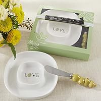 Kate Aspen Olive You Tray Gift Set Cheese-spreaders, 1 Pc, Green