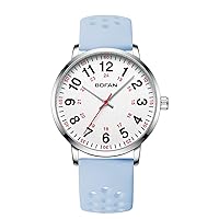 Nurse Watch for Nurse,Medical Professionals,Students,Doctors with Easy to Read Dial,Second Hand and 24 Hour,Soft and Breathable Silicone Band,Water Resistant.