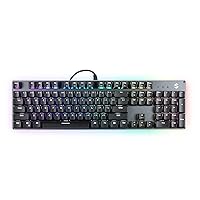 Black Shark Mechanical Gaming Keyboard, Red Switch Wired Keyboard with RGB Backlit - 104 Keys Full Size - Light Up Keyboard for PC Computer Desktop Windows