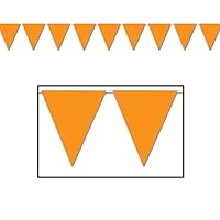 Indoor/Outdoor Pennant Banner (orange) Party Accessory (1 count) (1/Pkg)