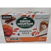 Green Mountain Coffee Roasters Pumpkin Spice, Single-Serve Keurig K-Cup Pods, Flavored Light Roast Coffee, 10 Count