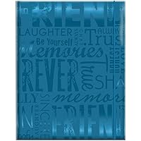 MCS Embossed Friends 100-Pocket 4x6 Photo Album, Teal