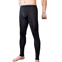 YiZYiF Men's Thermal Compression Pants Athletic Sports Leggings Workout Fitness Running Tights Base Layer Underwear