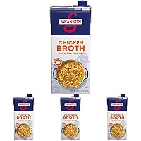 Swanson's Chicken Broth, 32 Ounce Resealable Carton, 2 Pound (Pack of 4)