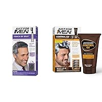 Touch of Gray, Mens Hair Color Kit with Comb Applicator for Easy Application & Control GX Grey Reducing 2-in-1 Shampoo and Conditioner