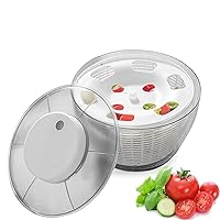Electric Salad Spinner 4.5L Lettuce spinner,Fruit Washer spinner dryer w/Bowl & Colander,Lettuce Cleaner and Drye Salad Dryer Mixer for Vegetables, Herbs, Berries