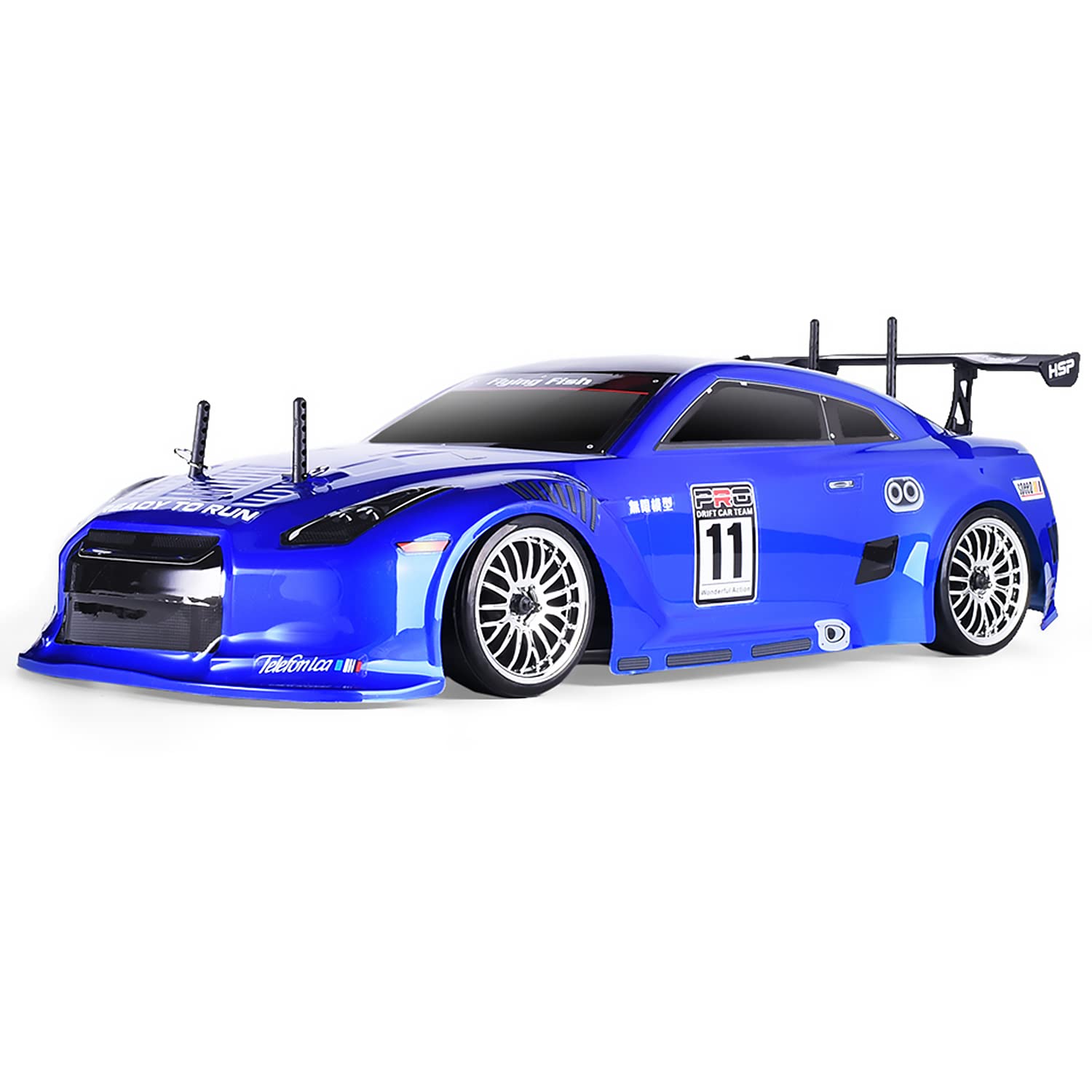 HSP RC Car 1/10 Scale 4wd OffRoad RC Drift Car Electronic Monster Truck 4x4 Vehicle Toys Brushless Motor High Speed 60km/h RTR Hobby Remote Control Car, 2022 Upgraded Car Shell with Extra 4Drift Tires