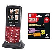 Olympia 2220 Joy II Mobile Phone for Seniors without Contract Senior Mobile Phone Button Mobile Phone & Congstar Prepaid as I Want – Your Choice Mix in Best D-Net Quality Including 10 EUR Start Credit