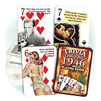 Flickback 1946 Trivia Playing Cards, Birthday Gift