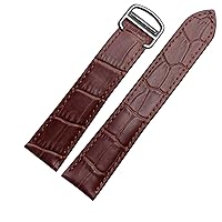SKM Genuine Leather Watchband with Folding buckle for tank 16 17 18 20 22 23 24 25mm straps