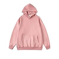 Lightweight Hoodies for Men Casual Hood Pullover Tops Solid Soft Fleece Hoodie Athletic Fit Sweatshirts with Pocket