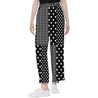 PattyCandy Straight Trouser Tartan Argyle and Patchwork Floral Prints Women's Pants with Pockets, XS-5XL
