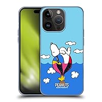 Head Case Designs Officially Licensed Peanuts Snoopy & Woodstock Balloon Halfs and Laughs Soft Gel Case Compatible with Apple iPhone 15 Pro