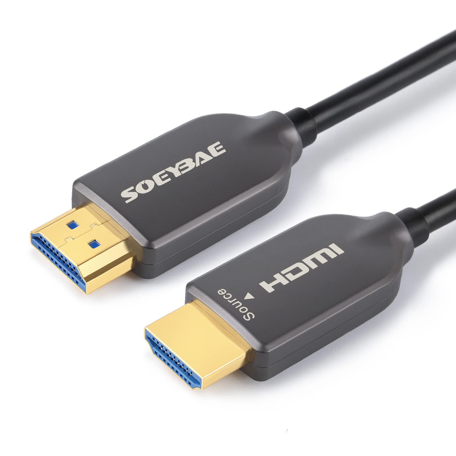 SOEYBAE 4K Fiber Optic HDMI Cable 50ft/15m HDMI Cable 2.0 Supports 4K@60Hz, 18Gbps, 4:4:4, ARC, 3D, for TV LCD Laptop PS3 PS4