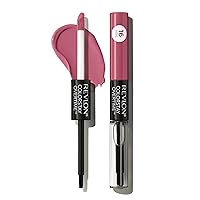 REVLON Liquid Lipstick with Clear Lip Gloss, ColorStay Overtime Lipcolor, Dual Ended with Vitamin E, 220 Unlimited Mulberry, 0.07 Fl Oz (Pack of 1)