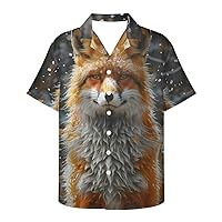 GLUDEAR Mens Novelty Graphic 3D Print Short Sleeve Casual Button Down Shirts Plus Size 2XS-7XL