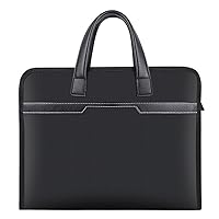 DFHBFG Document Bag Black Handbag Casual Canvas Business Briefcase Large Capacity File Handbag Waterproof Thickened