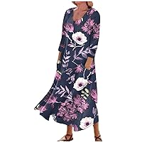 Midi Skirt Womens Summer Tops 2024 Color Block Dress for Women Peasant Dress for Women Lavender Dresses for Woman White Button Down Dress Women's Western Dress Summer Dresses Purple 5XL
