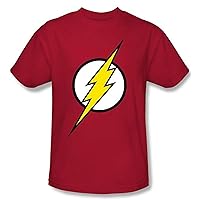 Justice League Superheroes T-Shirt - Flash Logo Adult Red Tee