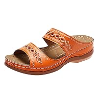 Womens Sandals Platform Summer Solid Color Slip On Casual Open Toe Wedges Sandals Platform Soft Bottom