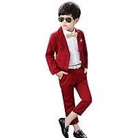 UMISS Boys' Premium One Button 2-Piece Suit Jacket & Pants Set