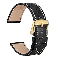 WOCCI Watch Bands, Italian Leather, Embossed Alligator Grain, Choose Color & Width 14mm 18mm 19mm 20mm 21mm 22mm