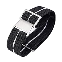JBR French Troops Parachute Style Watch Band - Elastic Fabric Nylon Waterproof Military Replacement Watch Strap - Choice of Colors - 18mm 20mm 22mm