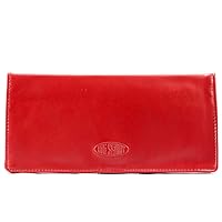 Big Skinny Women's Executive Leather Bi-Fold Checkbook Slim Wallet, Holds Up to 40 Cards