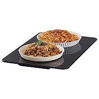 VEVOR Electric Warming Tray, Food Warming Trays for Buffet, Fast Heating Warming Trays, Portable Tempered Glass Heating Tray, ETL, 16.5