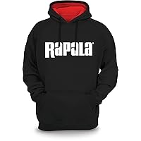 Rapala unisex adult Hooded Rapala Sweatshirt Black Red Hood Extra Large, Multi, One Size US