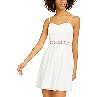 Amy Byer Women's Fit and Flare Dress with Illusion Waist
