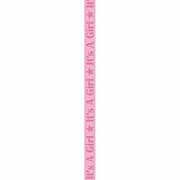 Offray, Pink Baby Celebration Craft Ribbon, 3/8-Inch x 12-Feet