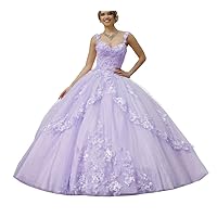 Women's Sweetheart Lace Appliques Sweet 16 Prom Party Princess Gown