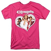 Clueless T-Shirt Characters in Heart Hot Pink Tee