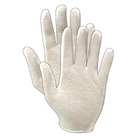 MAGID 651J TouchMaster Lightweight Cotton Lisle Inspection Gloves, Standard Length, Men's Jumbo, Bleached White (Pack of 240 Pairs)
