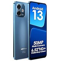 Android 13 Mobile Phone Unlocked NOTE 16 PRO, Up to 16GB RAM+128GB ROM, 50MP+8MP Camera, DUAL SIM-Free Smartphone, 6.52'' HD+ Screen, 4400mAh Battery, Fingerprint+Face Unlock GPS Blue